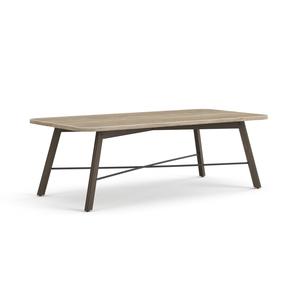 HON Scramble Wood Soft Rectangle Coffee Table, 16inH x 48inW x 24inD, Kingswood Walnut/Florence Walnut MPN:HONCSR48MKIFWP7