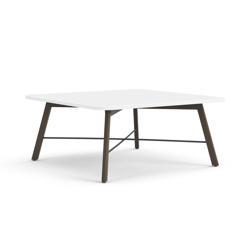 HON Scramble Wood Soft Square Coffee Table, 16inH x 36inW x 36inD, Designer White/Florence Walnut MPN:HONCSS36MDWFWP7