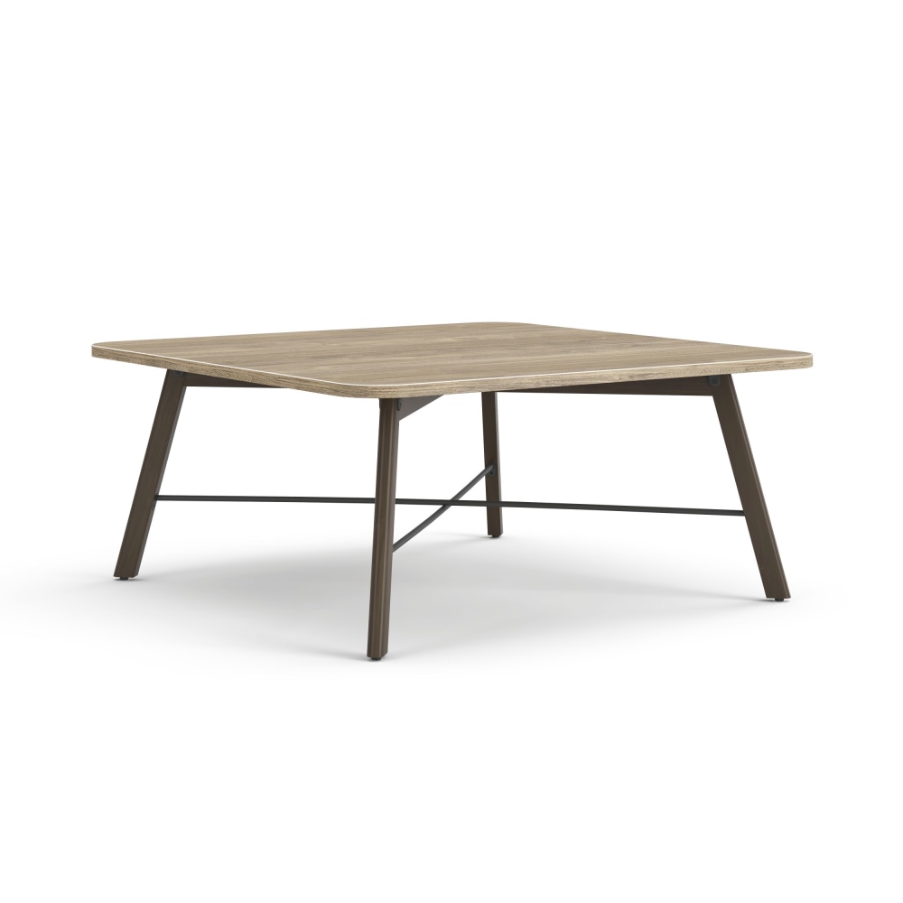 HON Scramble Wood Soft Square Coffee Table, 16inH x 36inW x 36inD, Kingswood Walnut/Florence Walnut MPN:HONCSS36MKIFWP7