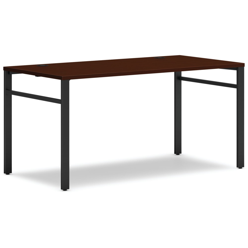 HON Mod Table Desk With U-Legs, 60inW, Traditional Mahogany/Black MPN:HONMOD021