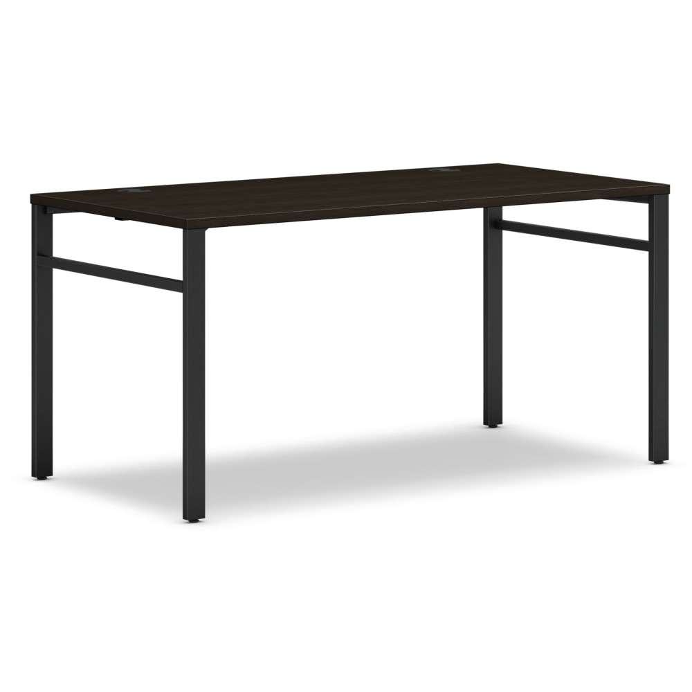 HON Mod Table Desk With U-Legs, 29inH x 60inW x 30inD, Black/Java Oak MPN:HONMOD026