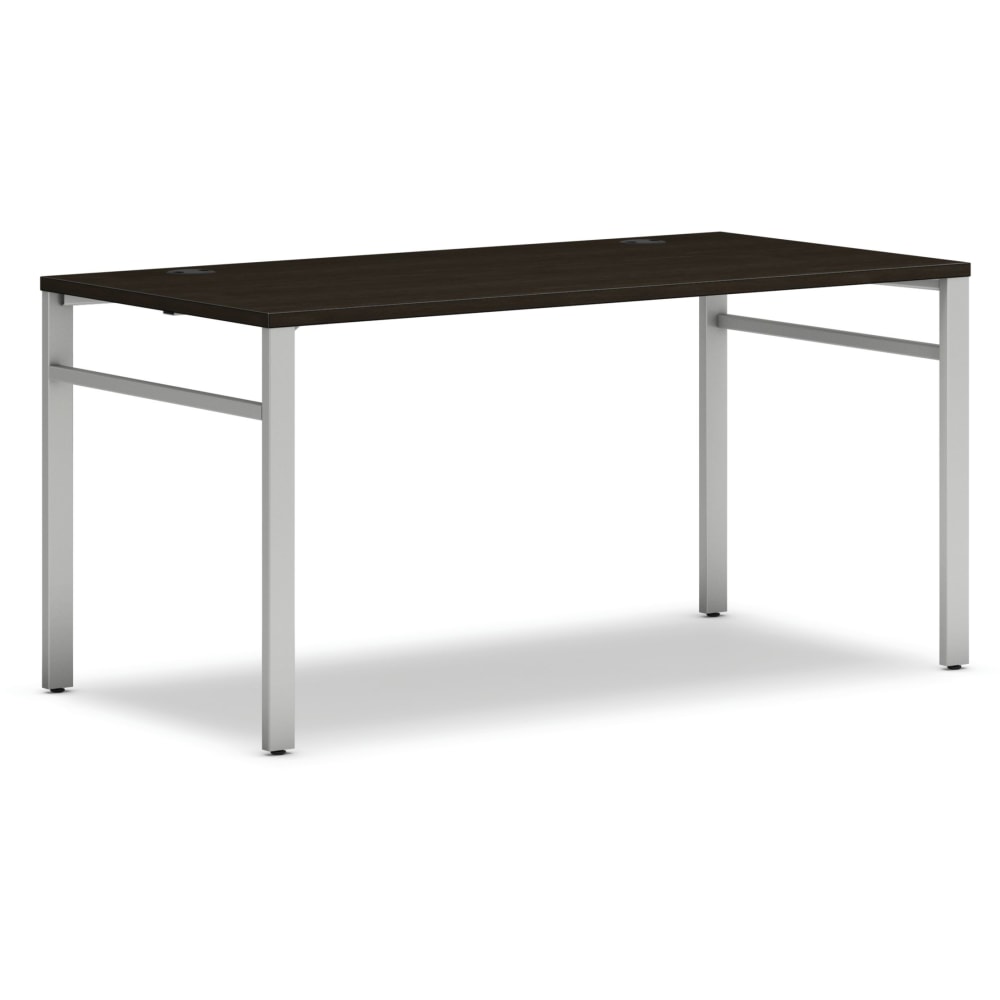 HON Mod Table Desk With U-Legs, 29inH x 60inW x 30inD, Silver/Java Oak MPN:HONMOD032