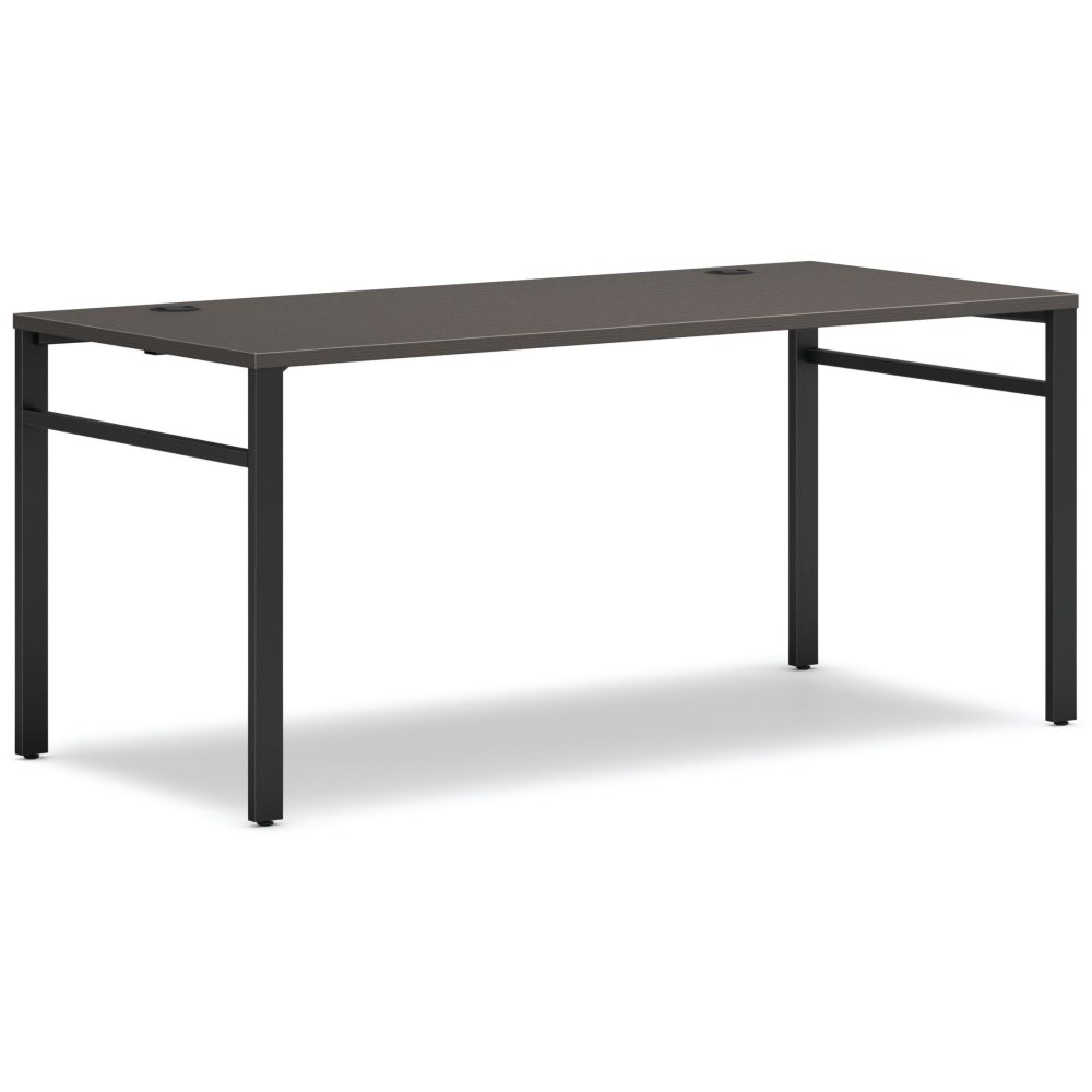 HON Mod Table Desk With U-Legs, 29inH x 66inW x 30inD, Black/Slate Teak MPN:HONMOD034