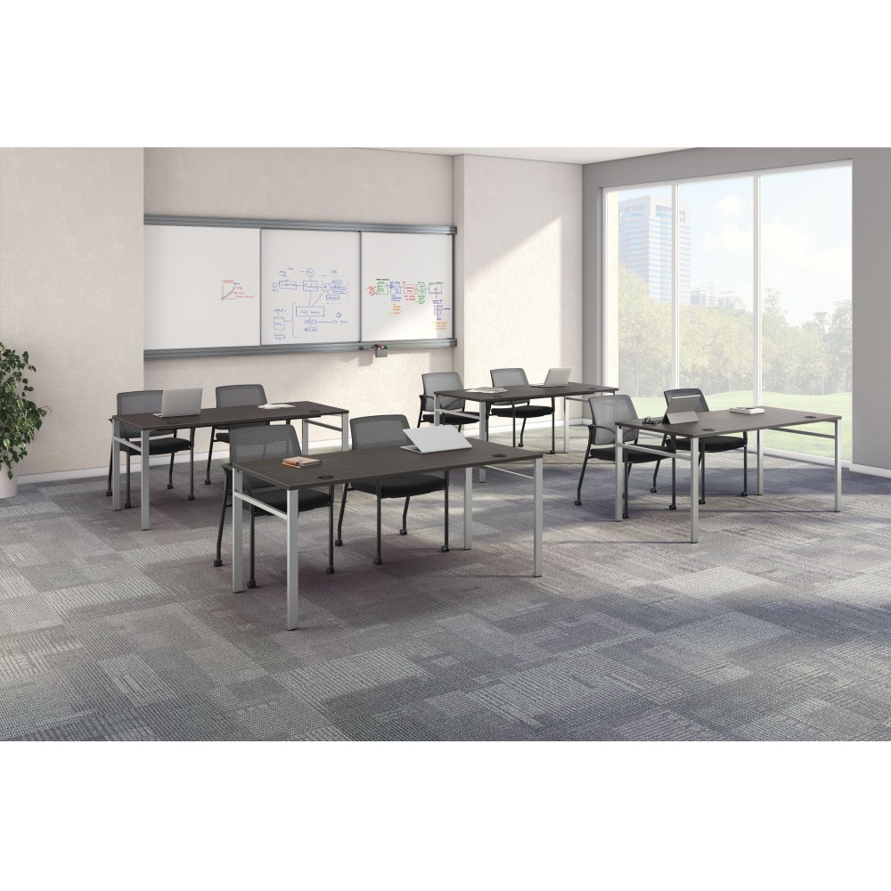 HON Mod Table Desk With U-Legs, 29inH x 66inW x 30inD, Silver/Slate Teak MPN:HONMOD040