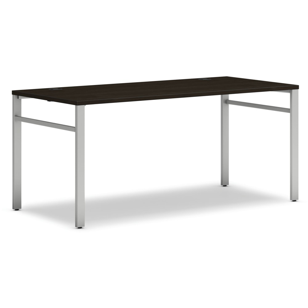 HON Mod Table Desk With U-Legs, 29inH x 66inW x 30inD, Silver/Java Oak MPN:HONMOD044