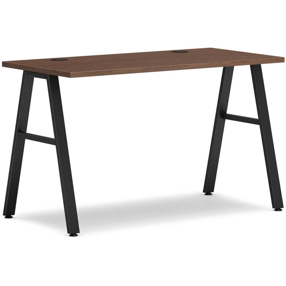 HON Mod Table Writing Desk, 48inW, Sepia Walnut/Black MPN:HON4824SE1ABL