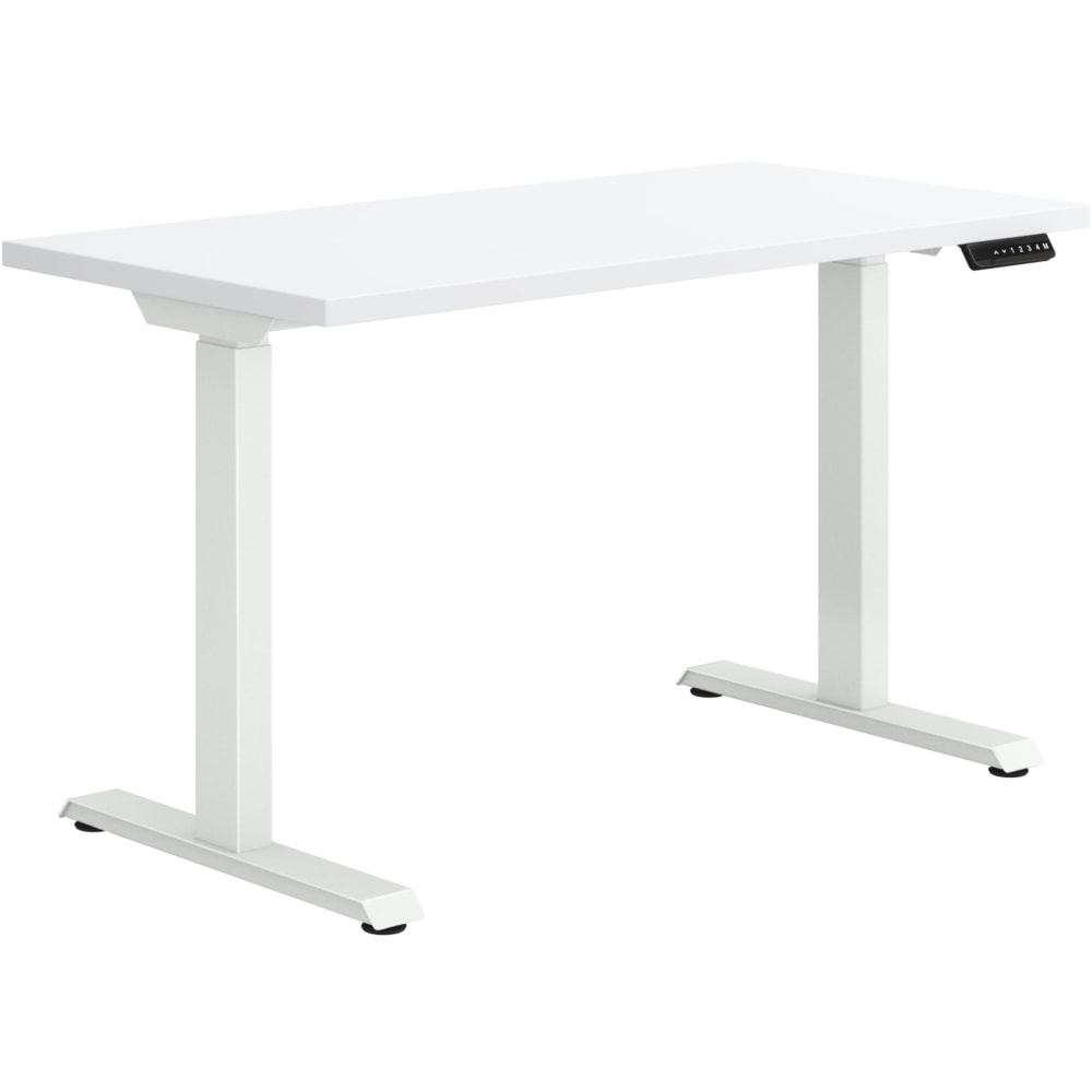 HON Coze Worksurface With Coordinate Height-Adjustable Base, 48inW, Designer White/White MPN:HONHABWHTDW2448