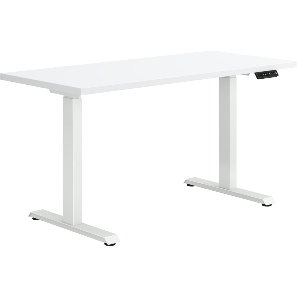 HON Coze Worksurface With Coordinate Height-Adjustable Base, 54inW, Designer White/White MPN:HONHABWHTDW2454