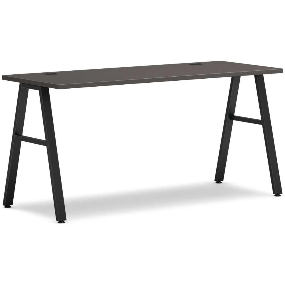 HON Mod Table Writing Desk, 60inW, Slate Teak/Black MPN:HONMOD158