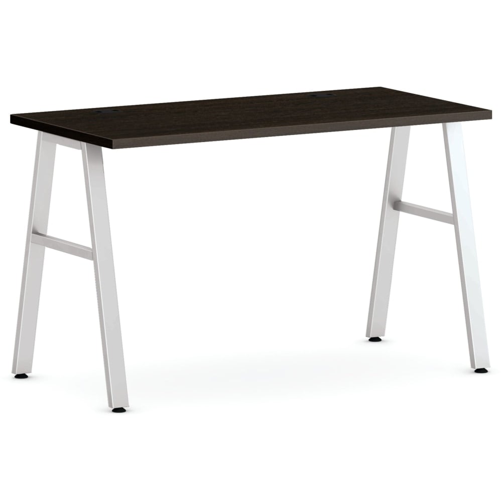 HON Mod Table Writing Desk, 48inW, Java Oak/Silver MPN:HONMOD205