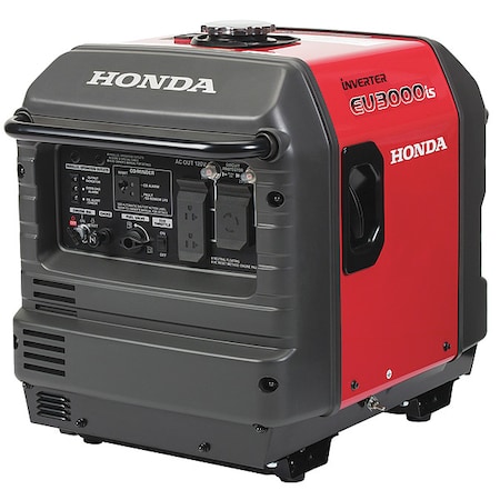 Portable Generator, Gasoline, 2, 800 W Rated, 3, 000 W Surge, Electric, Recoil Start, 120V AC MPN:EU3000IS1AN1