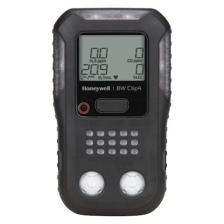 Multi-Gas Detector, Audible, Vibrating, Visual, LCD, 2 yr Battery Life MPN:BWC4-B-B