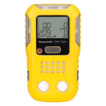 Multi-Gas Detector, Audible, Vibrating, Visual, LCD, 2 yr Battery Life MPN:BWC4-Y-A