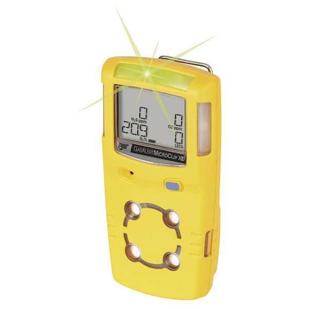 BW MicroClip Multi-Gas Detector, IP68, Audible, Vibrating, Visual, LCD, 18 hr Battery Life MPN:MCXL-X0HM-Y-NA