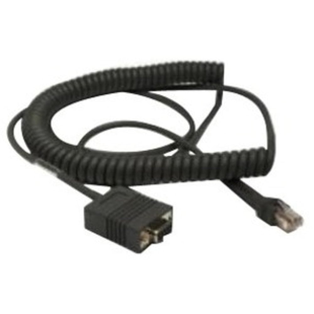 Honeywell CBL-020-300-C00 Coiled Serial Interface Cable - 9.84 ft Serial Data Transfer Cable - First End: 9-pin DB-9 RS-232 Serial - Female - Black MPN:CBL-020-300-C00