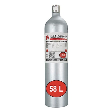 Calibration Gas, Air, Benzene, 34 L, CGA 600 Connection, +/-5% Accuracy, 500 psi Max. Pressure MPN:600-0063-000