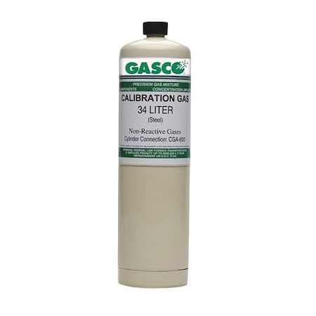 Calibration Gas, Air, Methane, 34 L, CGA 600 Connection, +/-2% Accuracy, 500 psi Max. Pressure MPN:600-0071-020