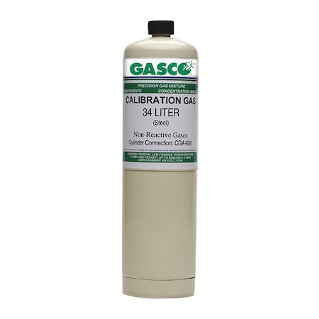 Calibration Gas, Methane, Nitrogen, Oxygen, 34 L, CGA 600 Connection, +/-2% Accuracy MPN:600-1001-000