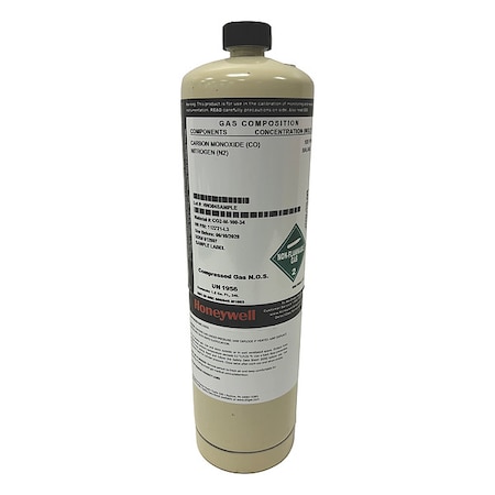 Calibration Gas, Carbon Monoxide CO, 34L MPN:CG2-M-100-34
