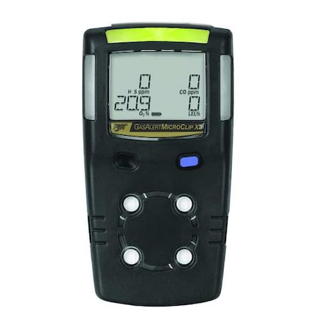 BW MicroClip Multi-Gas Detector, Audible, Vibrating, Visual, LCD, 18 hr Battery Life MPN:MCX3-00HM-B-NA
