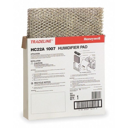 Humidifier Pad, Aluminum, 10 in W MPN:HC26E1004