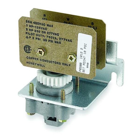 Pneumatic-Electric Switch, Panel, Barb Fitting for 1/4 OD Plastic Tubing MPN:P658B1012/U