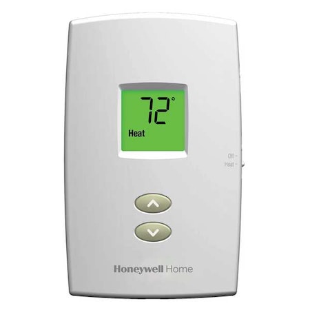 Low Voltage Thermostat, 1 H, Hardwired/Battery, 20/30VAC MPN:TH1100DV1000