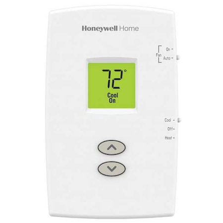 Vertical Non-Programmable Thermostats, 1 H, 1 C, Hardwired/Battery, 20/30VAC MPN:TH1110DV1009/U