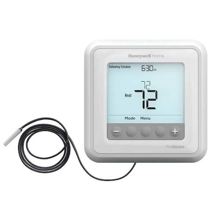 Hydronic Programmable Thermostat, 7, 5-1-1 Programs, 1 H, None C, Hardwired/Battery, 24VAC MPN:TH6100AF2004/U