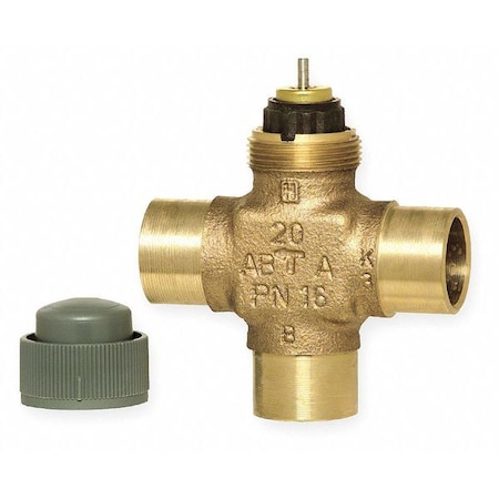 Hydronic Globe Valve, Three-Way, 1/2 in MPN:V5853A2048