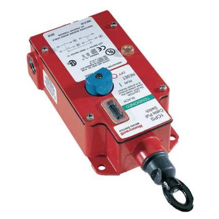 Cable-Pull Safety Switch - 1CPS, Emergency Stop, 250 ft Span, IP67 MPN:1CPSA6A
