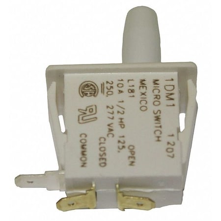 Snap Action Switch, Plunger Actuator, SPDT, 10 A at 240 V AC Contact Rating MPN:1DM1