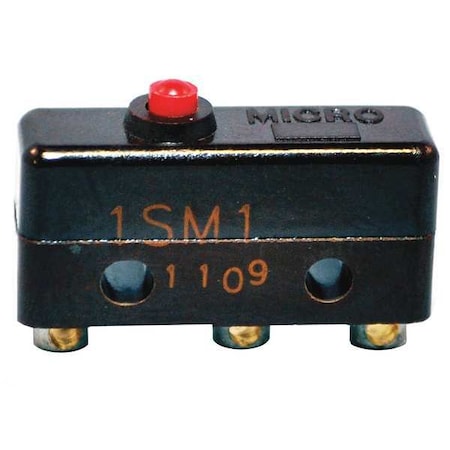 Miniature Snap Action Switch, Pin, Plunger Actuator, SPDT, 5 A at 240 V AC Contact Rating MPN:1SM1