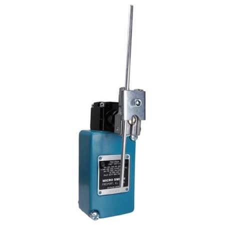 Limit Switch, Adjustable Rod, Rotary, 1NC/1NO, 10A at 480V AC, Actuator Location: Side MPN:201LS10