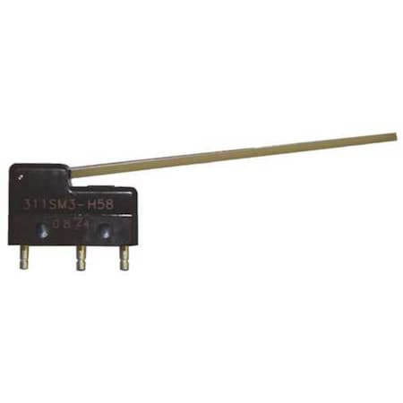 Miniature Snap Action Switch, Lever Actuator, SPDT, 5 A at 240 V AC Contact Rating MPN:311SM3-H58
