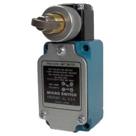 Limit Switch, Plunger, Roller, 1NC/1NO, 10A at 480V AC, Actuator Location: Side MPN:3LS1