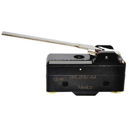 Snap Action Switch, Hinge, Lever Actuator, SPDT, 20 A at 480 V AC Contact Rating MPN:BA-2RV-A4