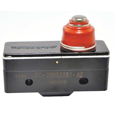 Snap Action Switch, Overtravel Roller, Plunger, Short Actuator, SPDT, 15 A at 240 V AC Contact Rating MPN:BZ-2RDS5551-A2