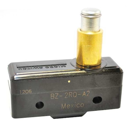 Miniature Snap Action Switch, Panel Mount, Plunger Actuator, SPDT, 15 A at 120 V AC Contact Rating MPN:BZ-2RQ-A2