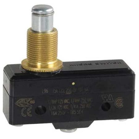 Snap Action Switch, Panel Mount, Plunger Actuator, SPDT, 15 A at 240 V AC Contact Rating MPN:BZ-2RQ1T