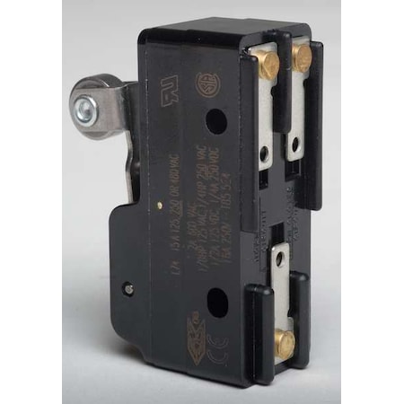Snap Action Switch, Lever, Roller Actuator, SPDT, 15 A at 480 V AC Contact Rating MPN:BZ-2RW822