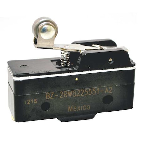 Snap Action Switch, Lever, Roller, Short Actuator, SPDT, 15 A at 240 V AC Contact Rating MPN:BZ-2RW8225551-A2