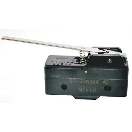 Snap Action Switch, Hinge, Lever, Long Actuator, SPDT, 15 A at 240 V AC Contact Rating MPN:BZ-2RW824-A2