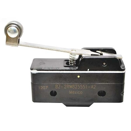 Snap Action Switch - SPDT, Long Roller Lever, 15A, BZ Series Basic Switch MPN:BZ-2RW825551-A2