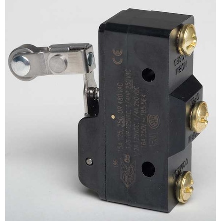 Snap Action Switch, Lever, Long, Roller Actuator, SPDT, 15 A at 480 V AC Contact Rating MPN:BZ-2RW826-A2
