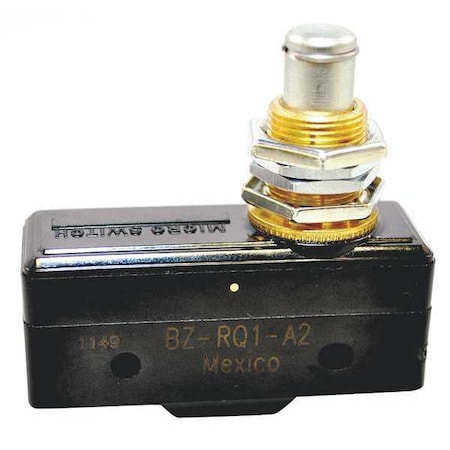Snap Action Switch, Panel Mount, Plunger Actuator, SPDT, 15 A at 240 V AC Contact Rating MPN:BZ-RQ1-A2