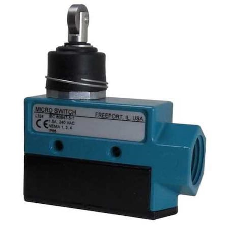 Limit Switch, Cross Roller, Plunger, 1NC/1NO, 15A at 600V AC, Actuator Location: Top MPN:BZE6-2RN81