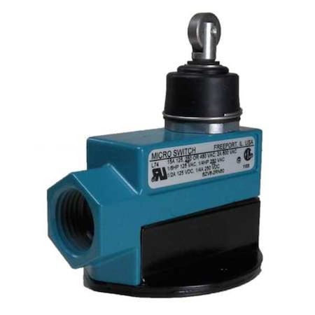 Limit Switch, Plunger, Roller, 1NC/1NO, 15A at 600V AC, Actuator Location: Top MPN:BZV6-2RN80