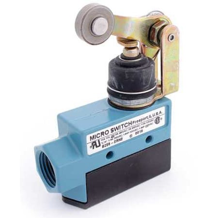 Limit Switch, Plunger, Roller Lever, 2NC/2NO, 10A at 240V AC, Actuator Location: Side MPN:DTE6-2RN2