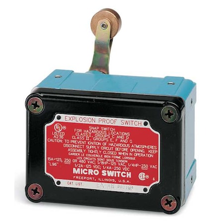 Limit Switch - Explosion Proof, Rotary Roller Lever, SPDT, Aluminum Housing MPN:EX-AR30